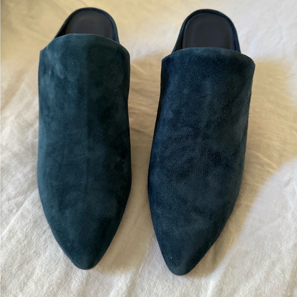 Blue Suede Mules - Size 8